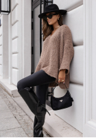 Pulover oversize Cocomore Dreamy Escape jasnoczekoladowy
