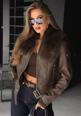 Geacă ramones din piele cu blăniță Still Unread