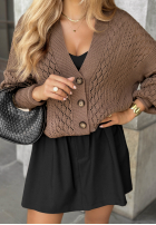 Krótki Cardigan Kept Too Long mokka
