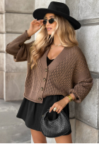 Krótki Cardigan Kept Too Long mokka