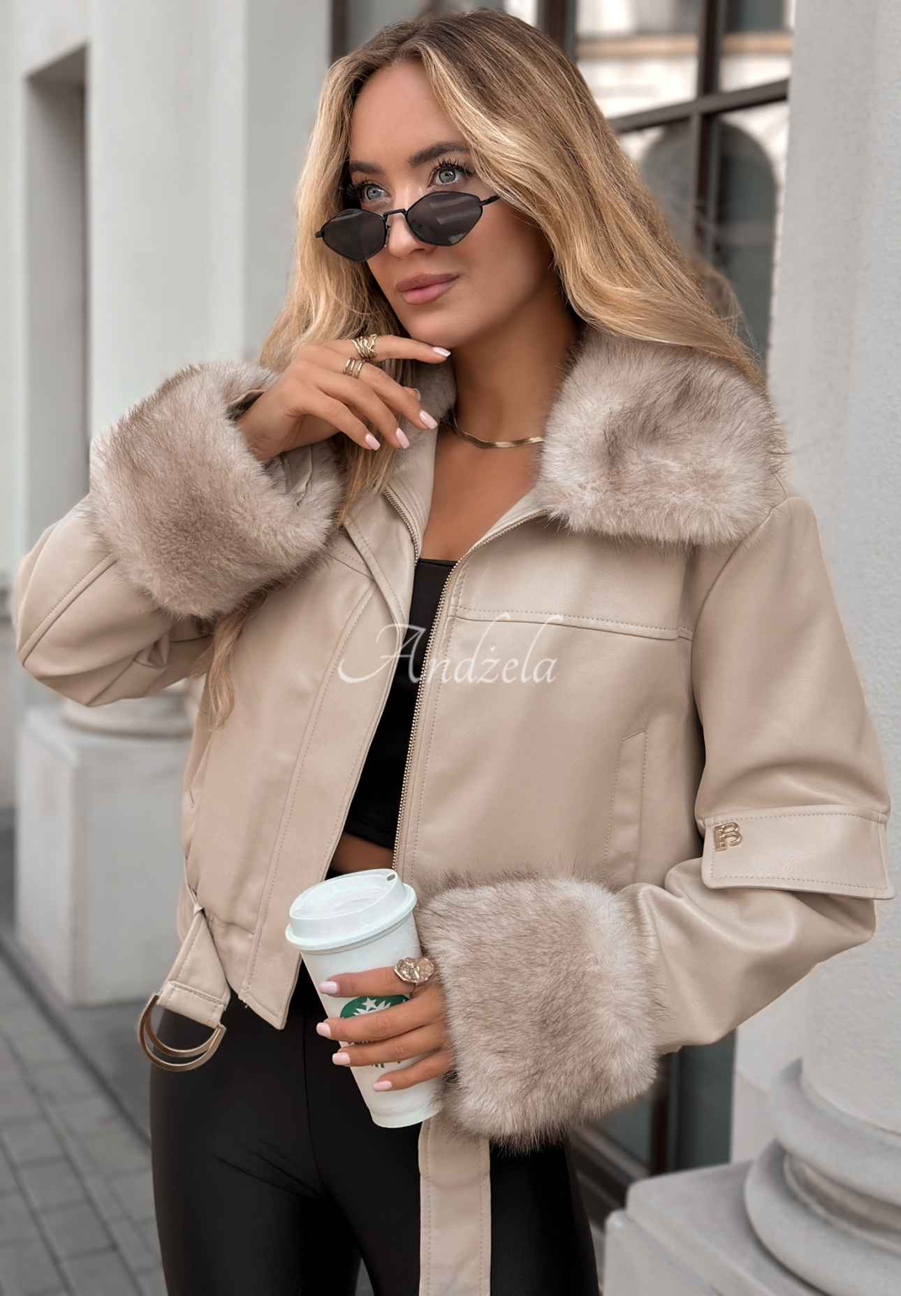 Geacă ramones din piele cu blăniță Never Say Never