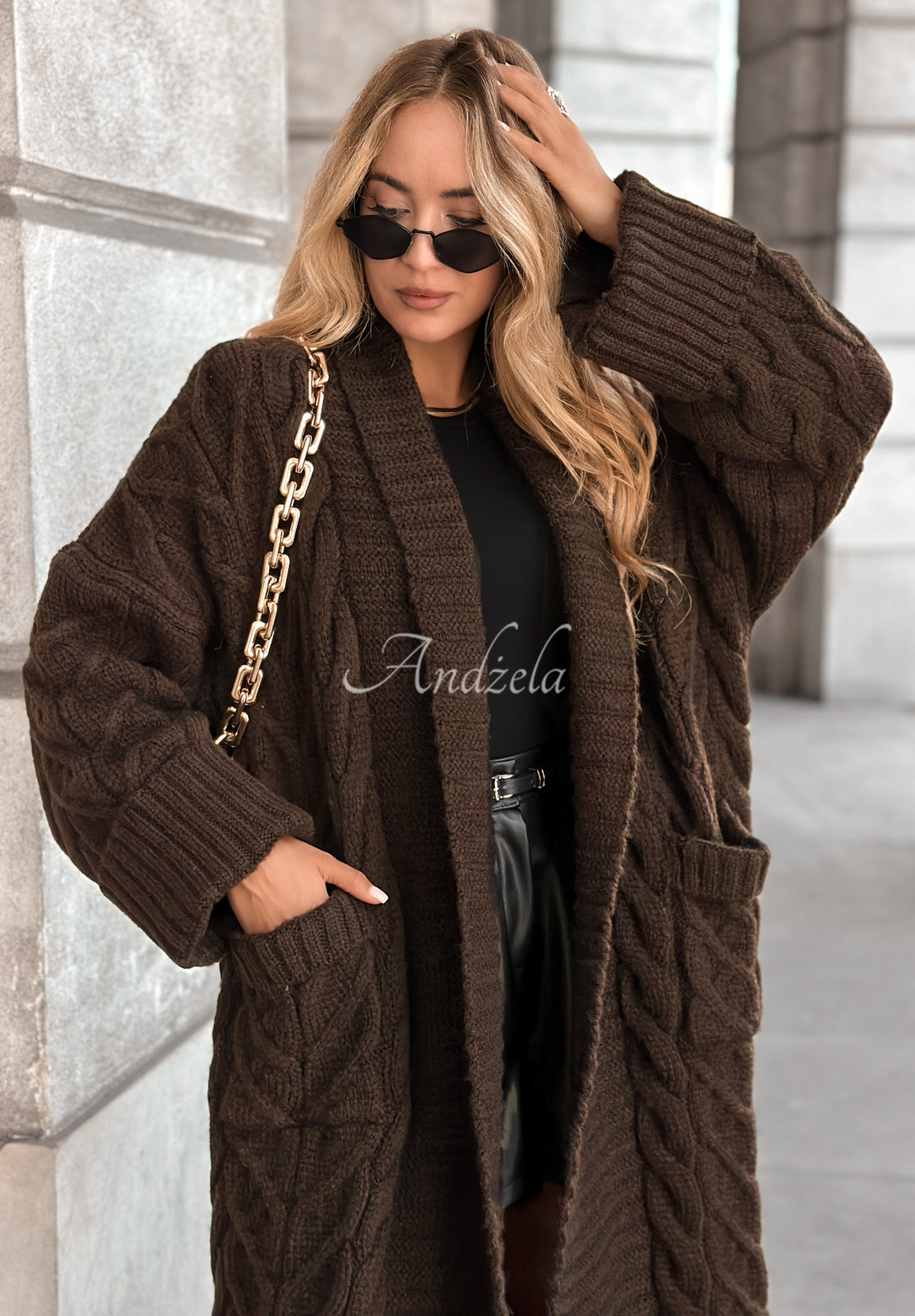 Cardigan lung împletit Only Forward