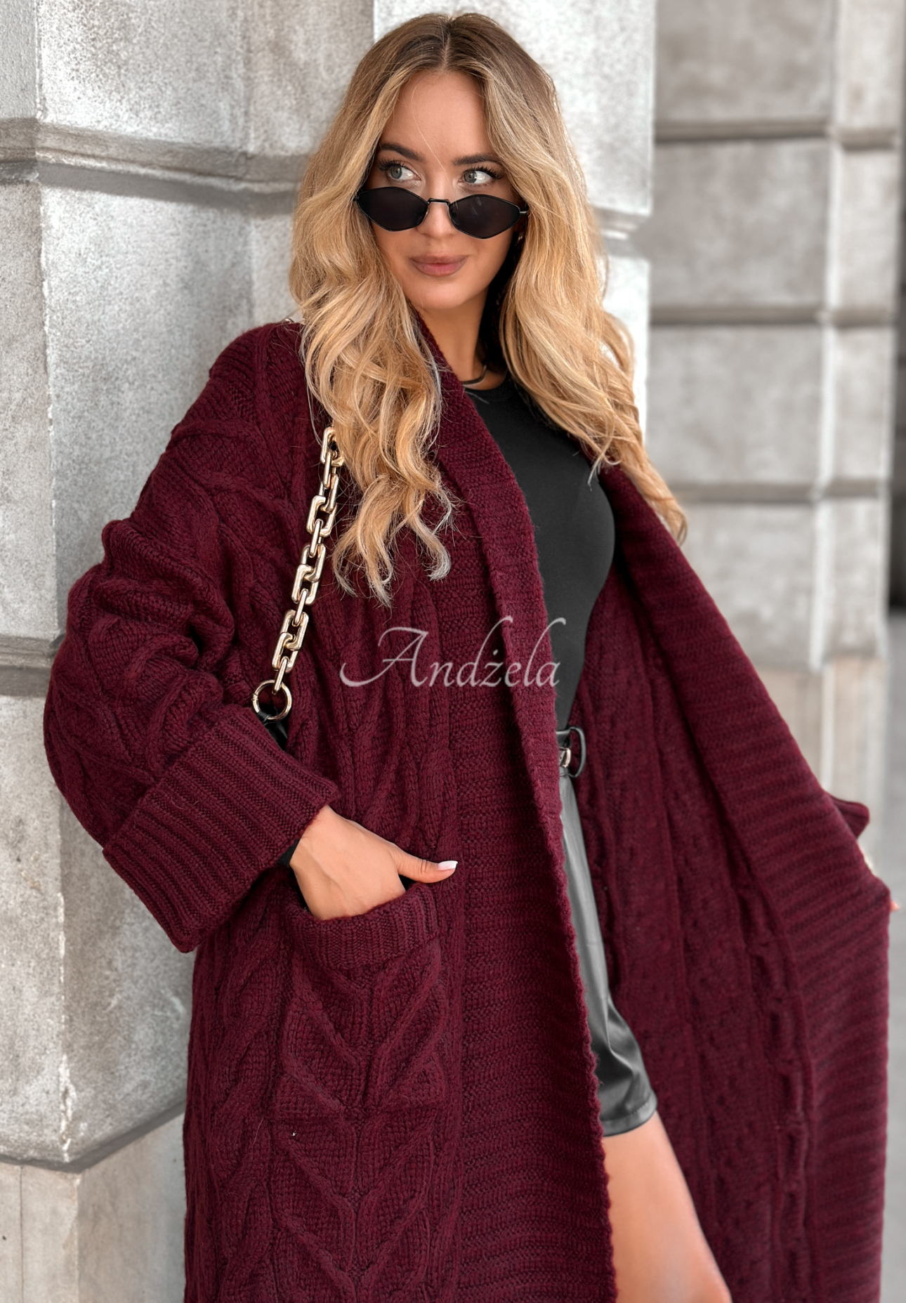 Cardigan lung împletit Only Forward