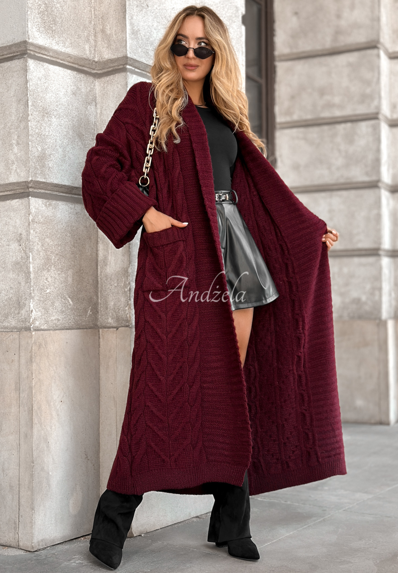 Cardigan lung împletit Only Forward