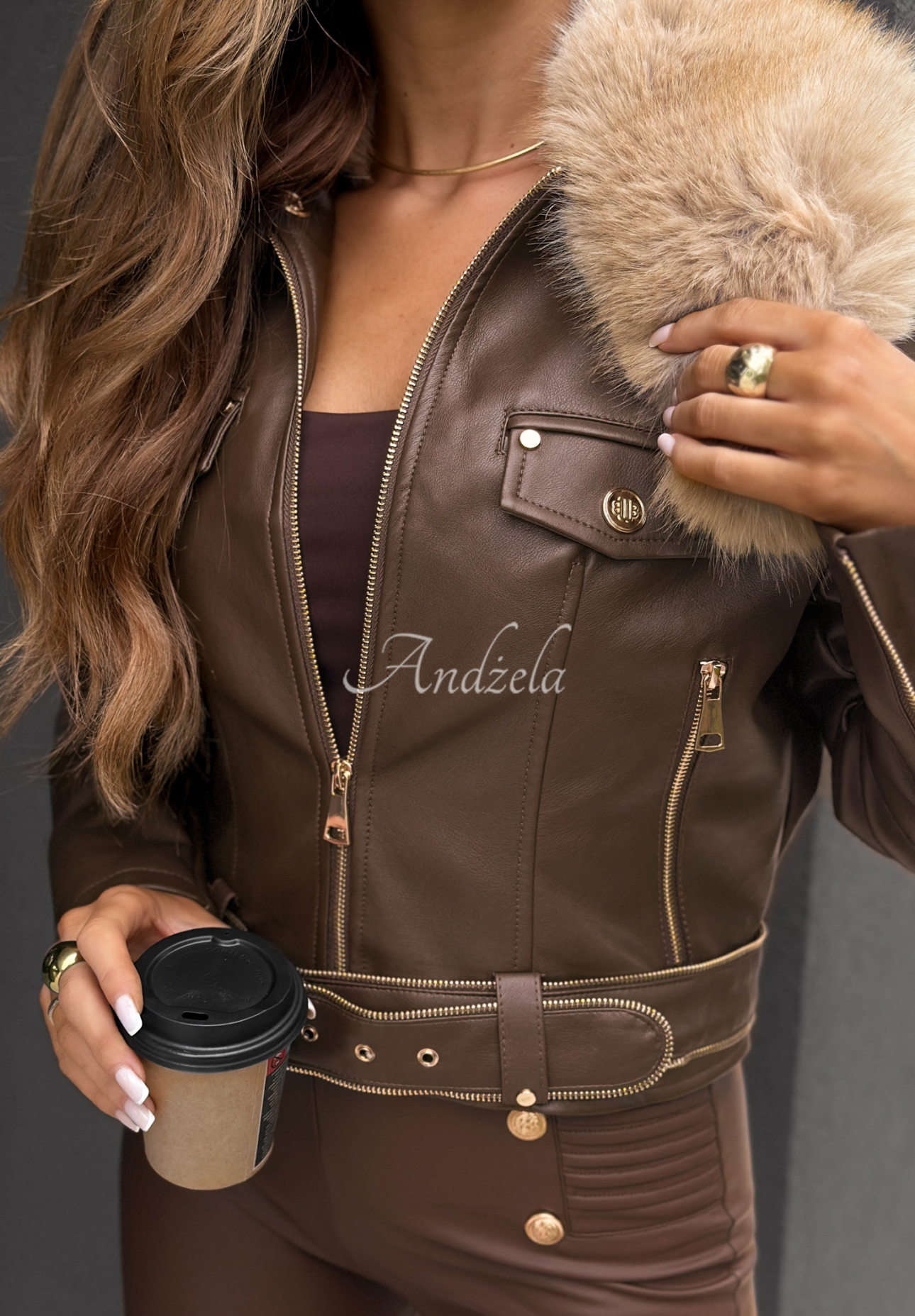 Geacă ramones din piele cu blăniță Still Unread