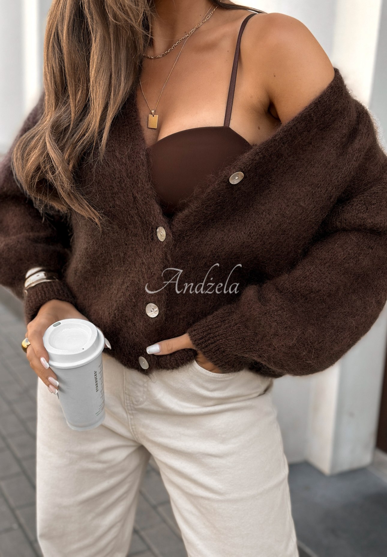 Cardigan scurt din mohair Touch Of Autumn