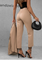 Eleganckie spodnie Pantaloni de tip țigaretă Runway Ready Latte