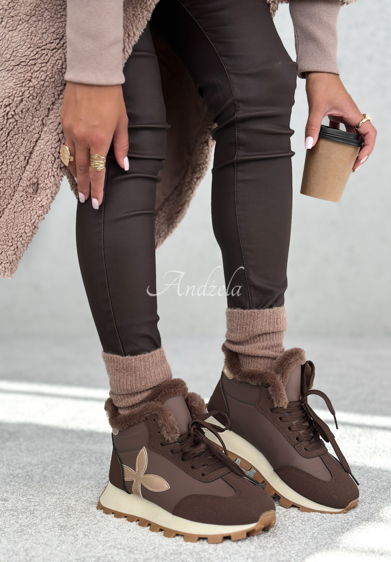 Sneakerși cu blană Getting Really Cold