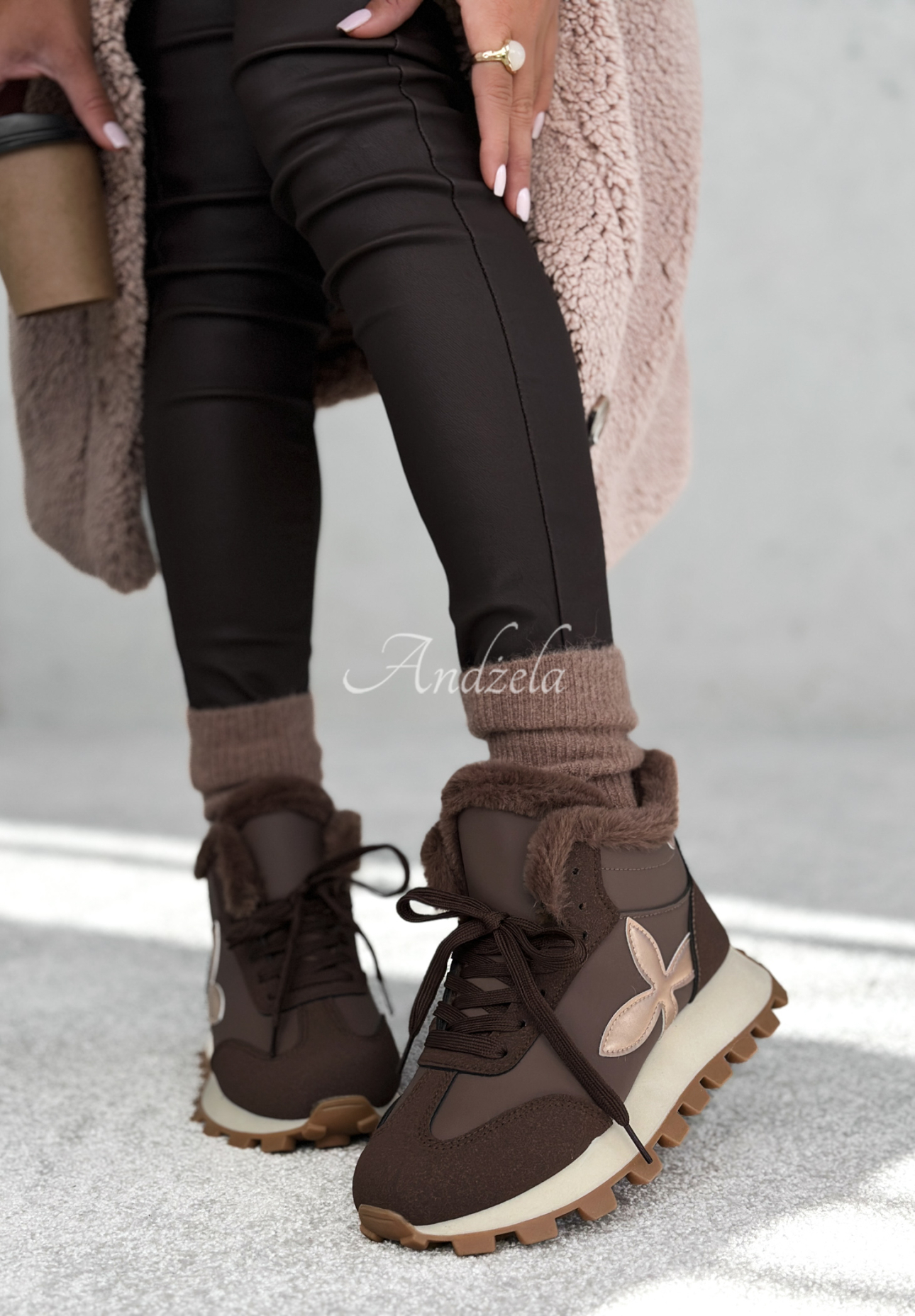 Sneakerși cu blană Getting Really Cold