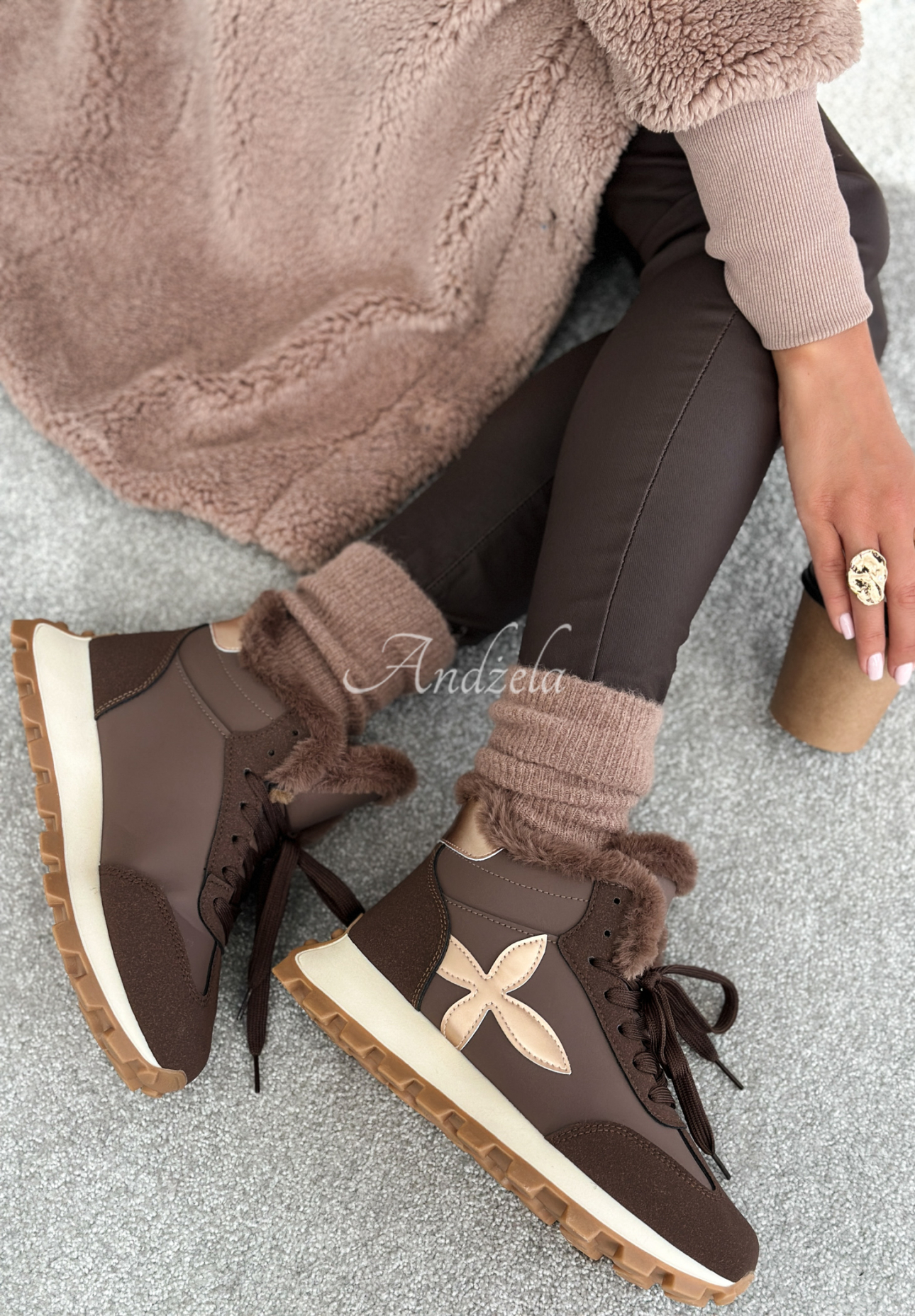 Sneakerși cu blană Getting Really Cold