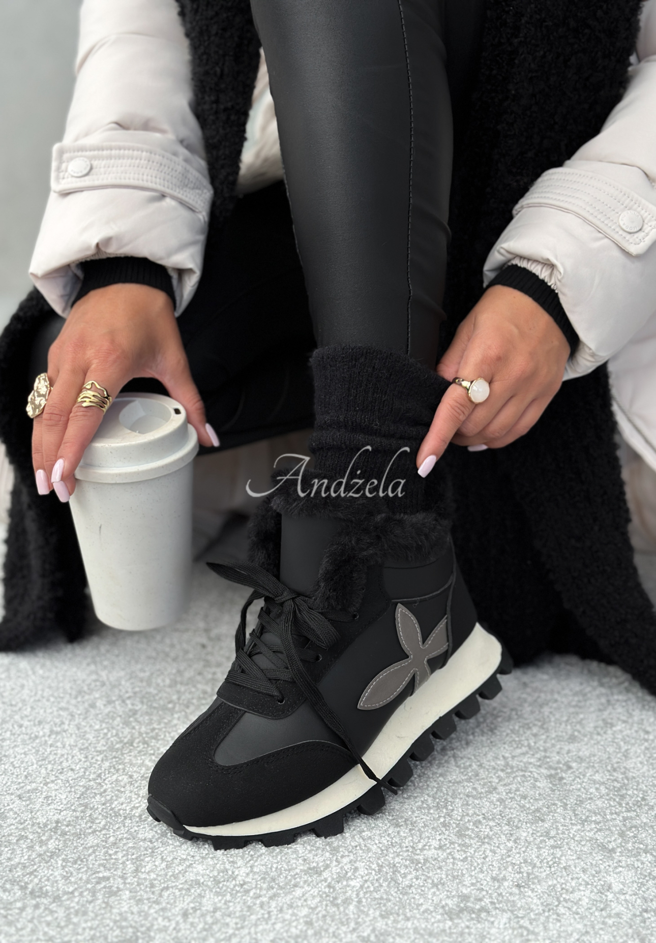 Sneakerși cu blană Getting Really Cold