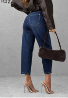 Pantaloni din denim balloon Thought You Knew ciemnoniebieskie