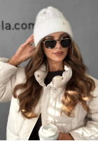 Pleciona Căciulă Frosted Heart albă