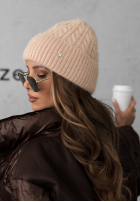 Pleciona Căciulă Frosted Heart bej