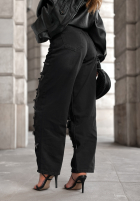 Pantaloni din denim z przetarciami Reset Needed gri închis