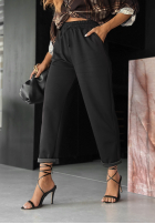 din material textil Pantaloni Chosen Silence negre