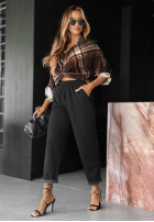 din material textil Pantaloni Chosen Silence negre