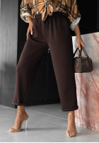 din material textil Pantaloni Chosen Silence ciocolatii