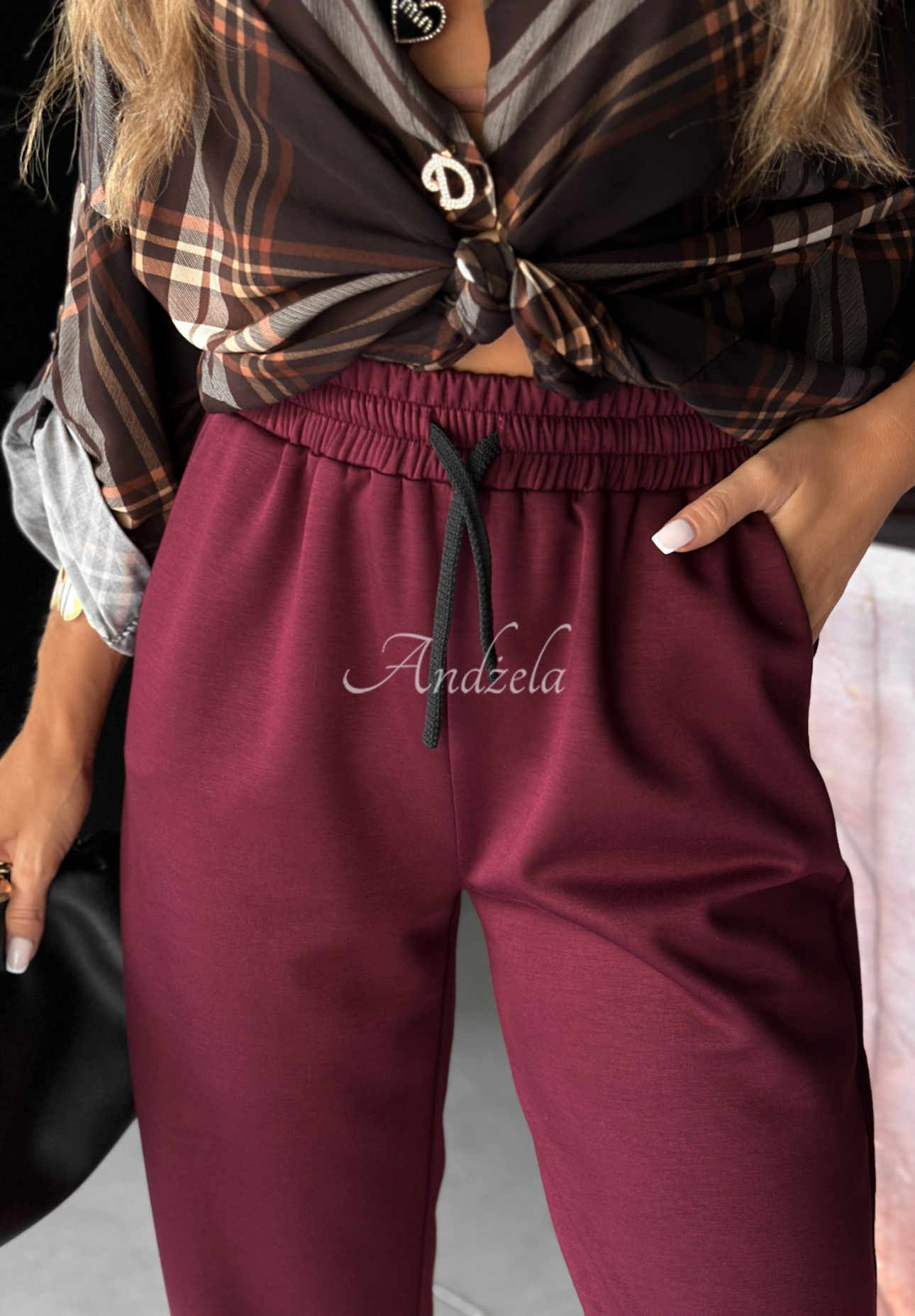 Pantaloni din material cu viscoză Chosen Silence