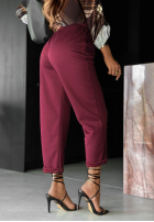 din material textil Pantaloni Chosen Silence burgundowe