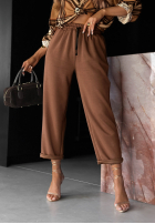 din material textil Pantaloni Chosen Silence camel