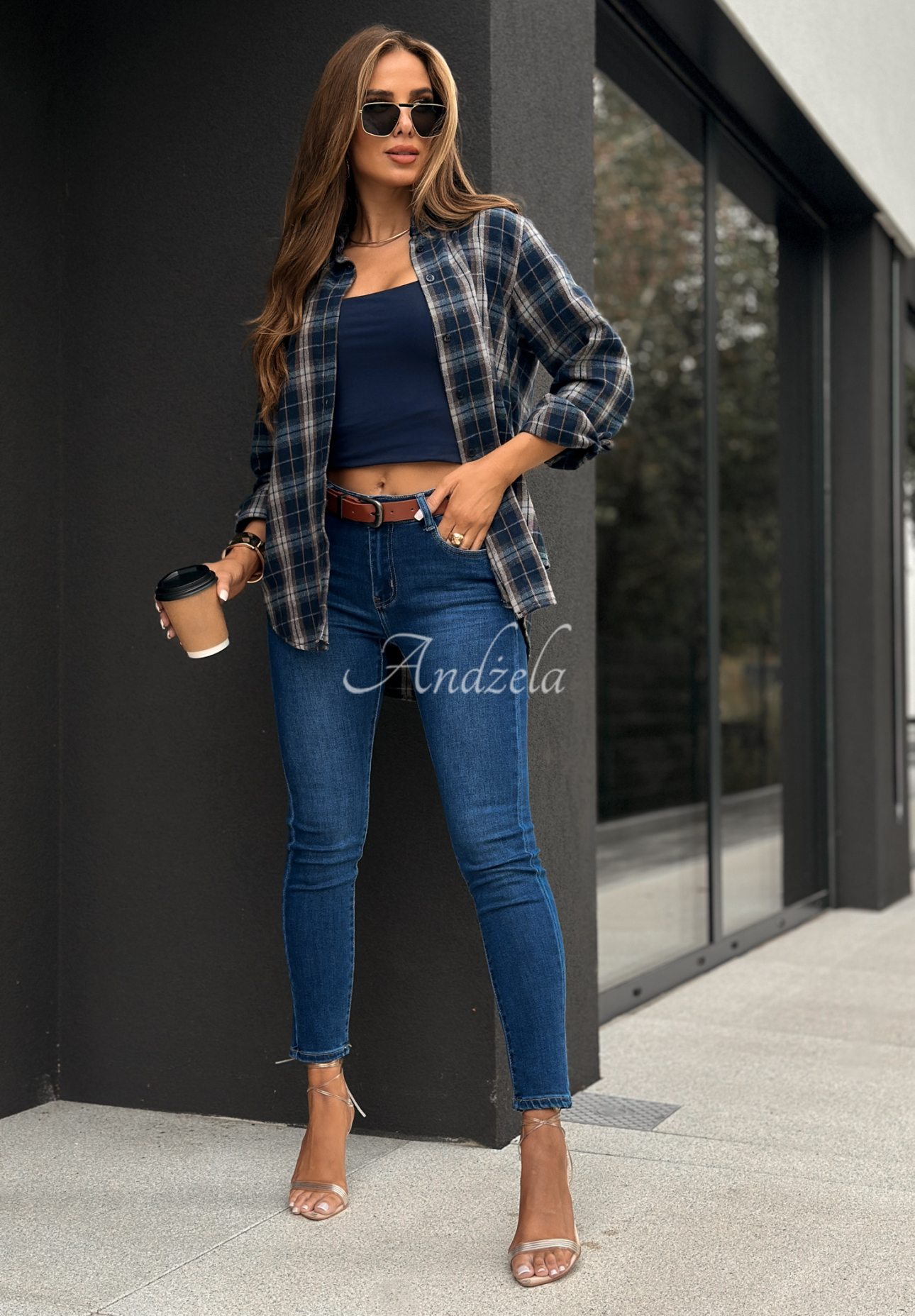 Blugi skinny cu curea Just Another Day