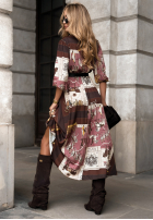 Rochie cu modele What Comes Next ciocolatie