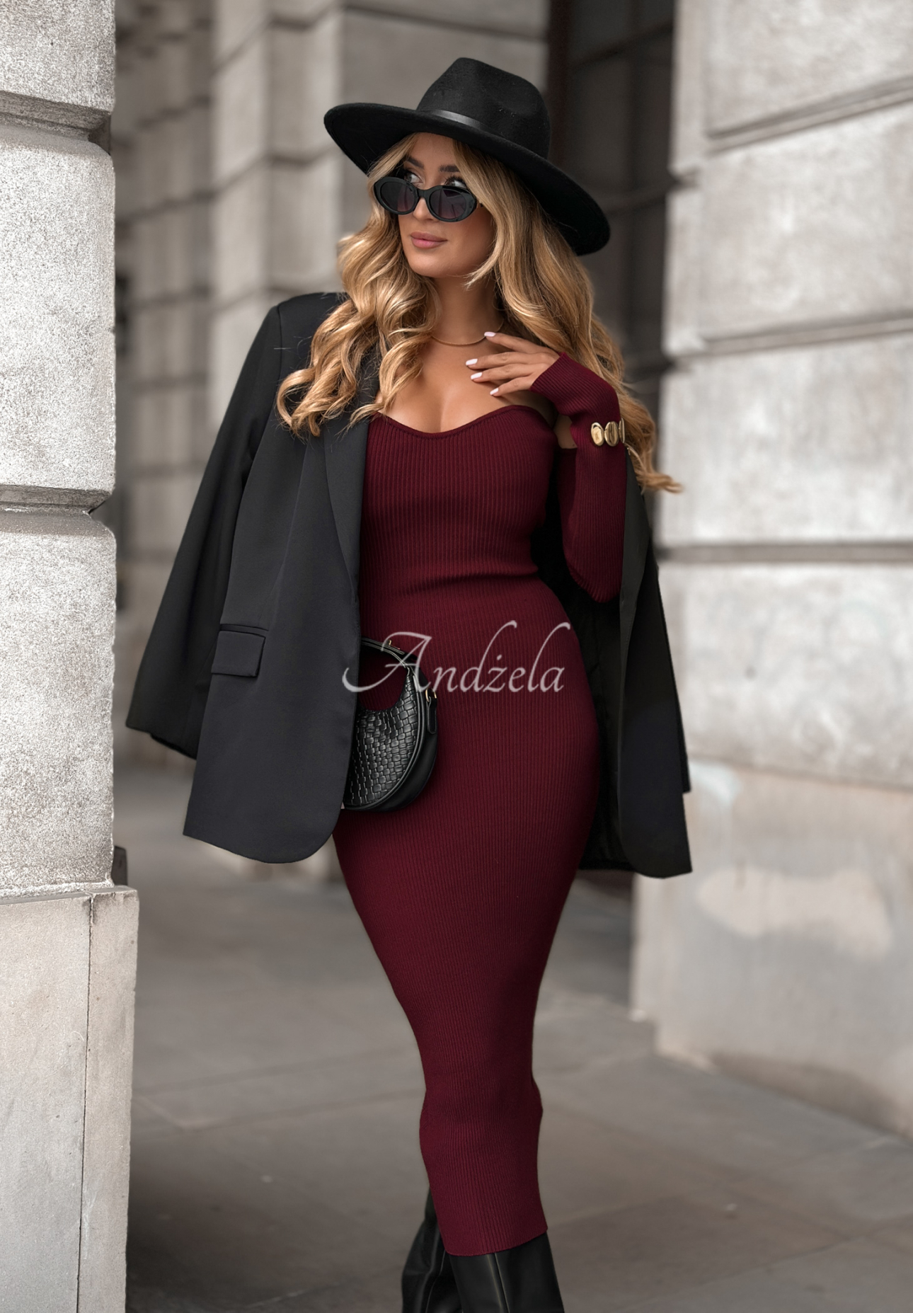 Rochie bodycon din material striat Mrs Delusion