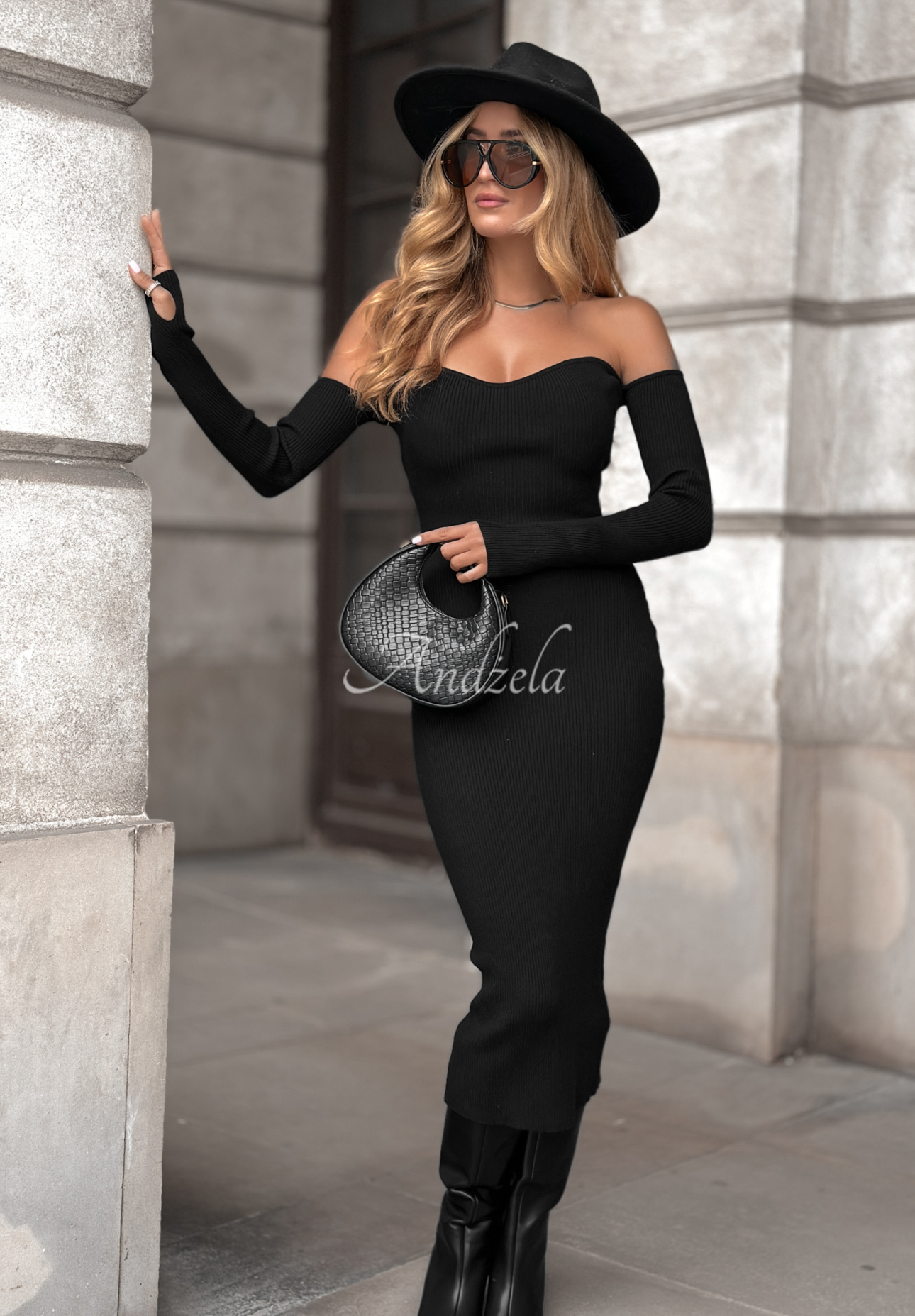 Rochie bodycon din material striat Mrs Delusion