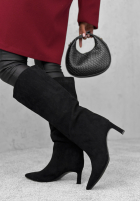 zamszowe Cizme na szpilce Autumn Divas negre
