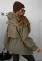 Puchowa Geacă parka z futerkiem Already Know kaki