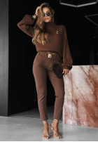 din material textil Pantaloni Every Day Count jasnoczekoladowe