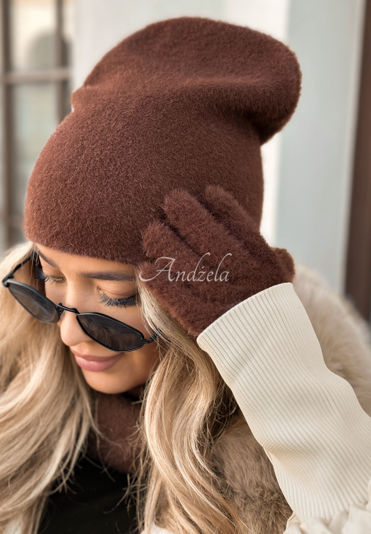 Căciulă din lână de alpaca Doria