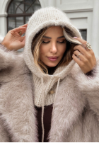 Fular circular z kapturem balaclava Winter Park bej