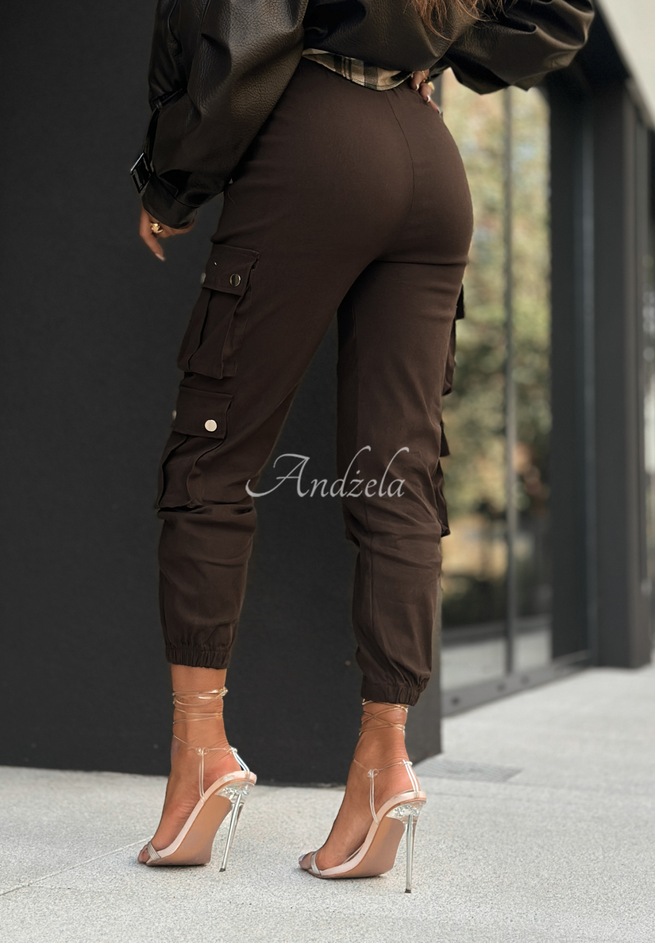 Pantaloni cargo din viscoză Over And Out