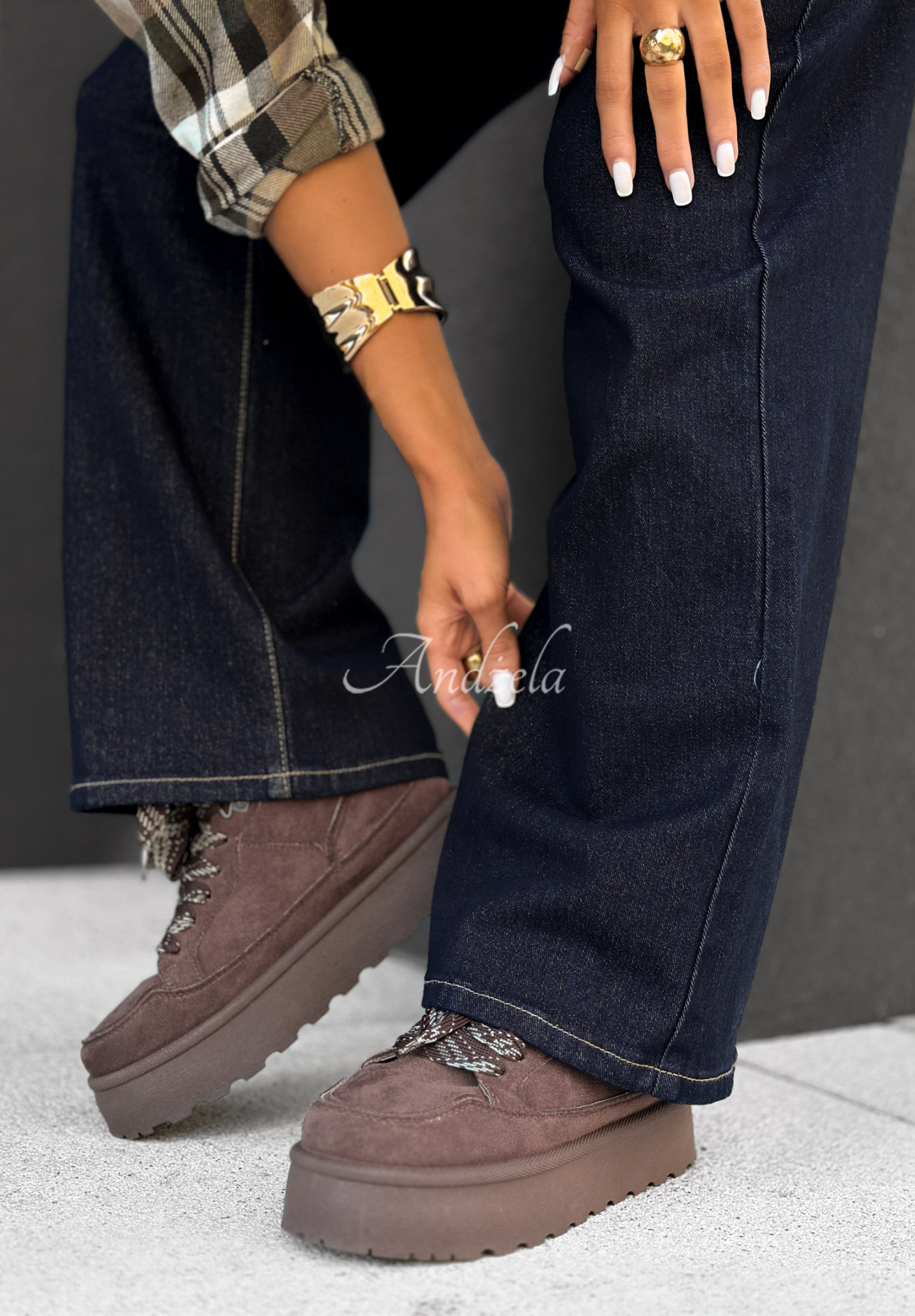 Blugi wide leg Inspire The World