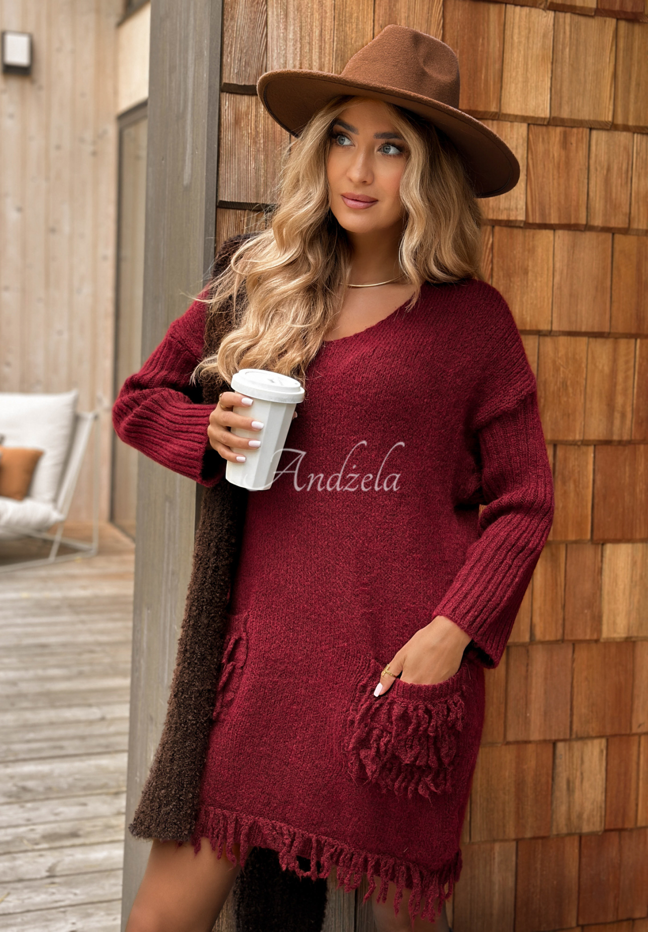 Rochie tricotată cu lână și alpaca Save The Date