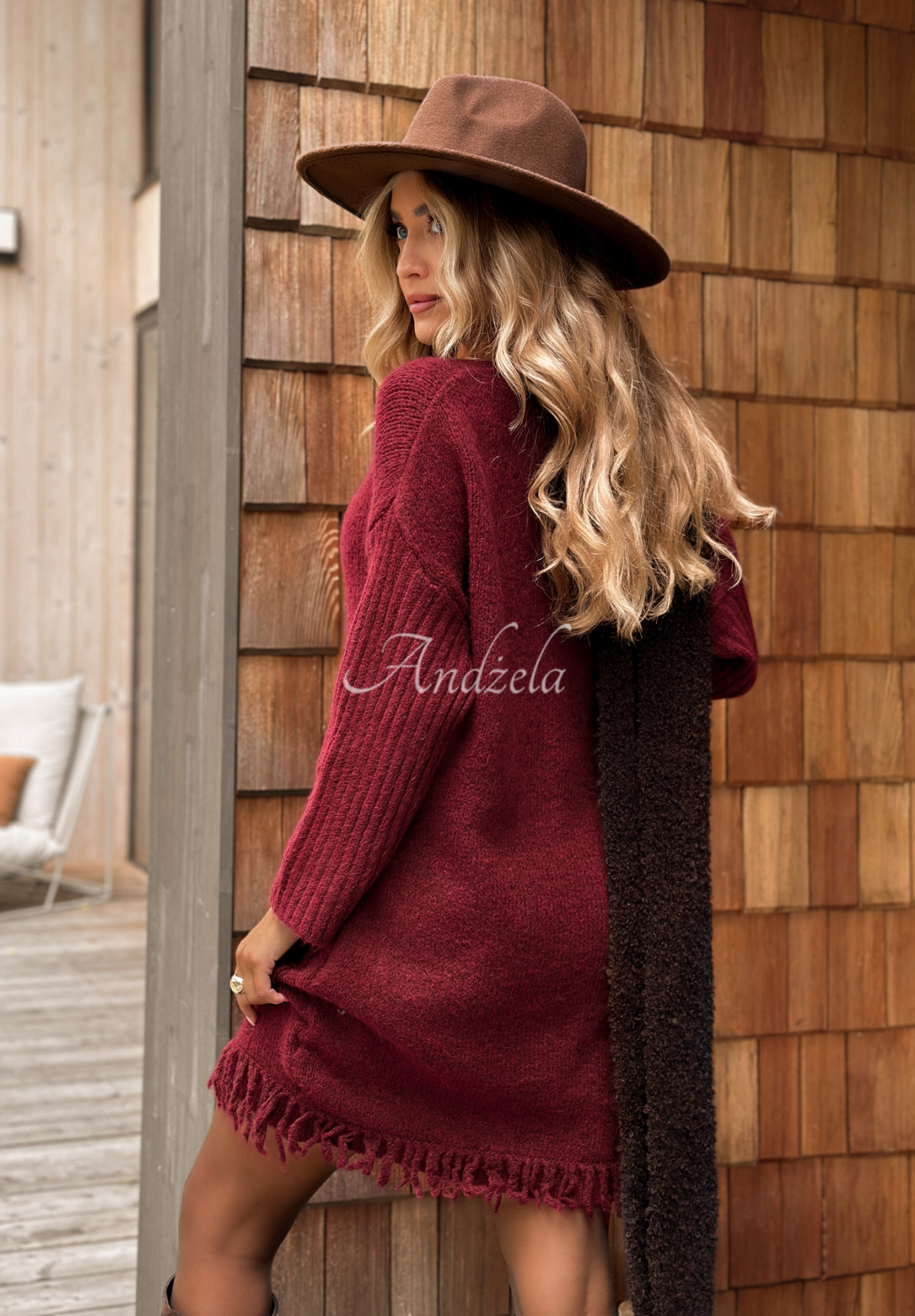 Rochie tricotată cu lână și alpaca Save The Date