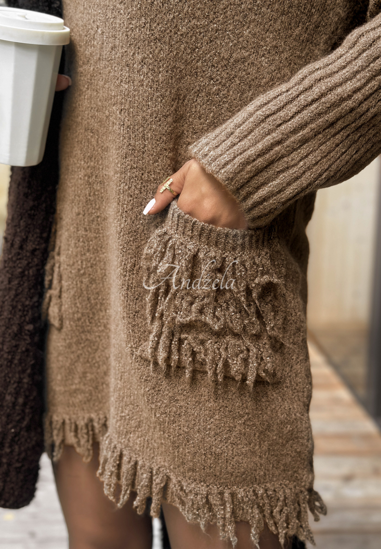 Rochie tricotată cu lână și alpaca Save The Date
