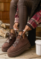 zamszowe sneakersy Comfy In The Cold ciocolatii