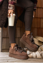 zamszowe sneakersy Comfy In The Cold ciocolatii