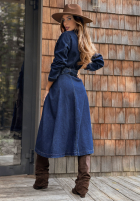 din denim Rochie z paskiem Rise Above All albastră