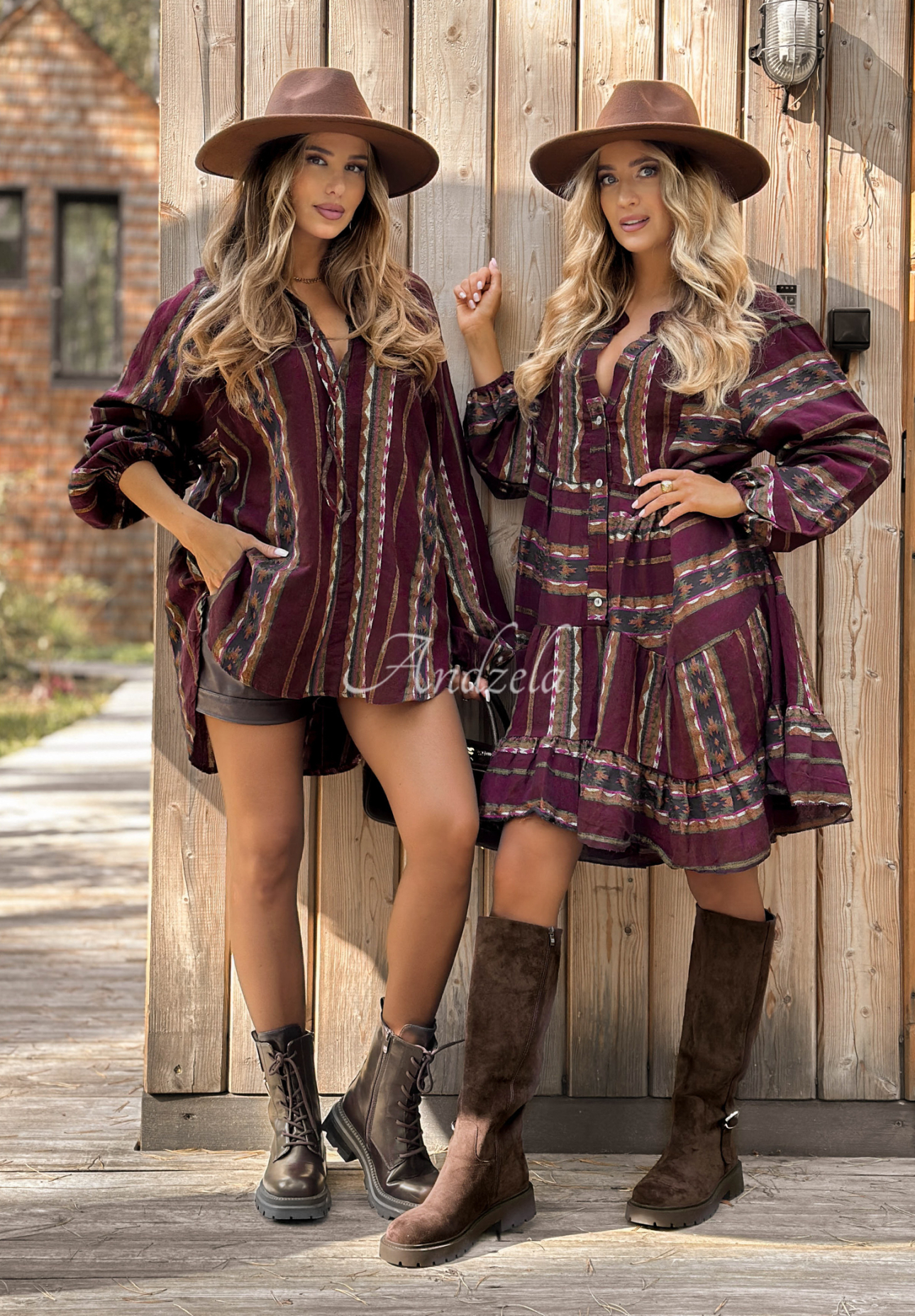 Rochie din bumbac cu imprimeu Past Version