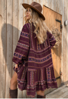 Rochie cu modele Past Version burgundowa