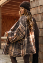 Wzorzysty Cardigan Dawson City ciocolatiu