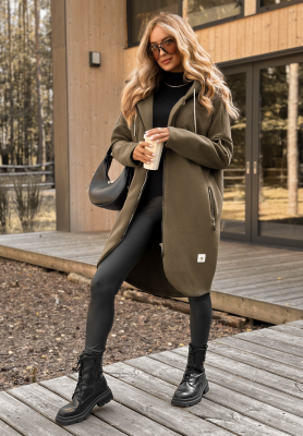 Hanorac lung Peaceful Mind cu glugă