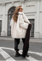 Palton  futerko z kołnierzem Chestnut Hill ecru