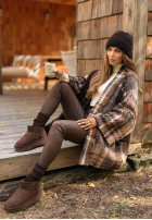 Wzorzysty Cardigan Dawson City ciocolatiu