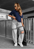 Tricou z napisem Minimal bluemarin