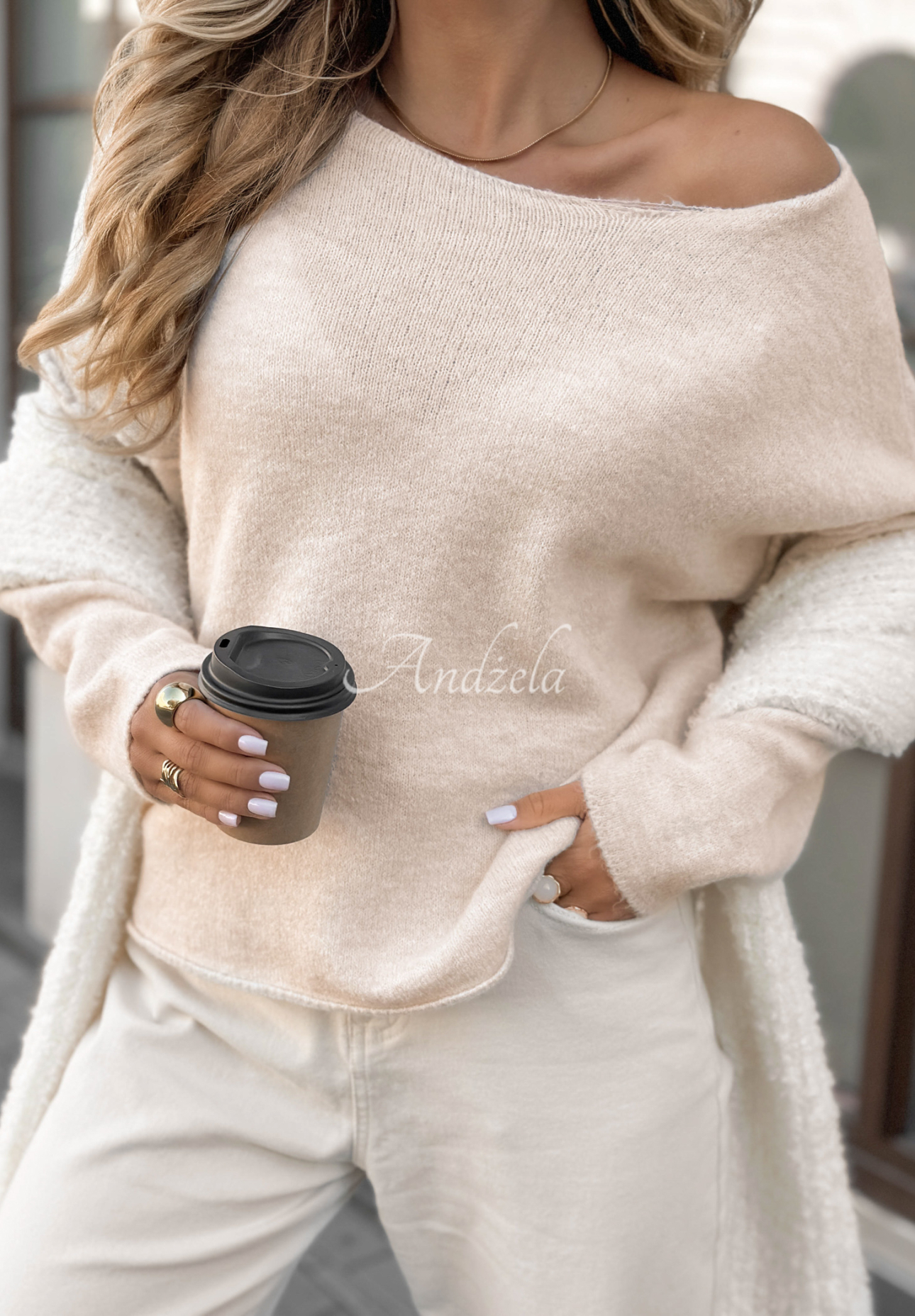 Pulover oversize Go Ask Her